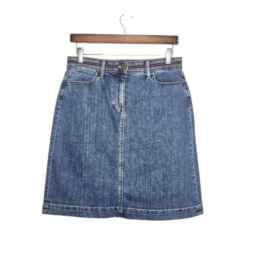 Talbots Denim Skirt. Straight. Size 2. Blue.